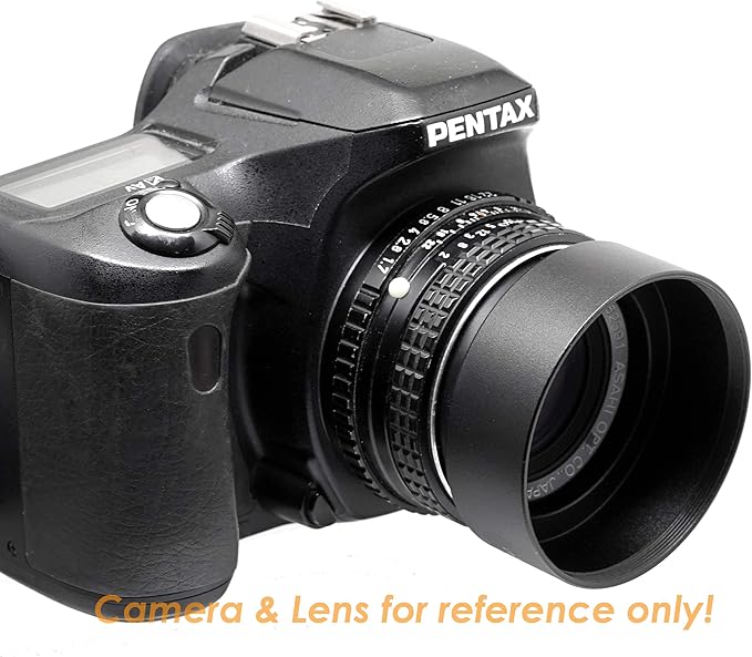 Fotasy Metal 52mm Lens Hood for Nikkor 35mm & 50mm Lenses, Compatible with Nikon, Fuji, Leica & Leitz OM Lenses, Screw-in, with 58mm Lens Cap