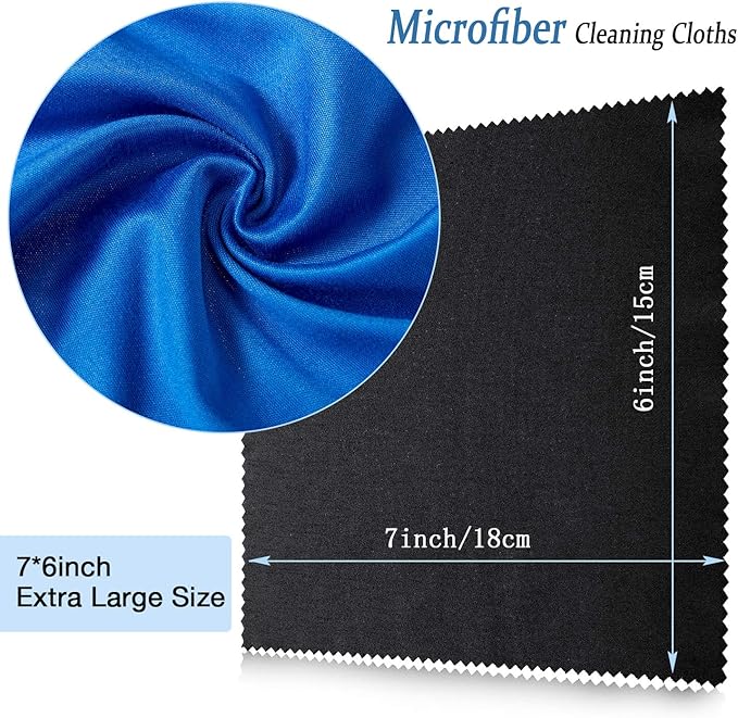 Frienda 50 Pcs Microfiber Cleaning Cloth for Glasses 6x7 Inch Lens Eyeglasses Cleaning Cloth Sunglasses Electronics Glasses Optical Cleaner Wipes Bulk for Camera Lens Eyeglass Screen(Assorted Colors)