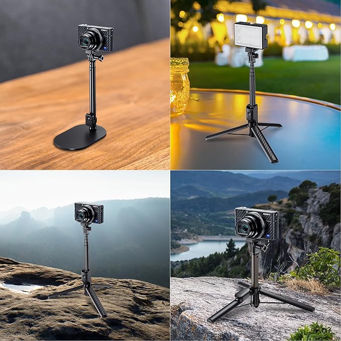 JJC 1/4"-20 Tripod Mount Adapter Converter for GoPro, DJI, Insta360, AKASO Action Camera, Sony Canon Nikon Fuji Fujifilm DSLR Mirrorless Camera, LED Light, Tripod, Selfie Stick Grip Monopod