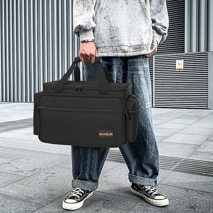 AKOZLIN Cable File Bag with Detachable Dividers for DJ Gear, Sound Instrument Accessories
