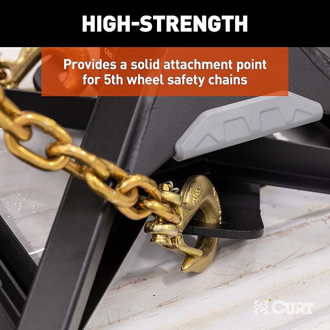 CURT 16615 CrossWing 5th Wheel Safety Chain Anchor Plate for Gooseneck Ball