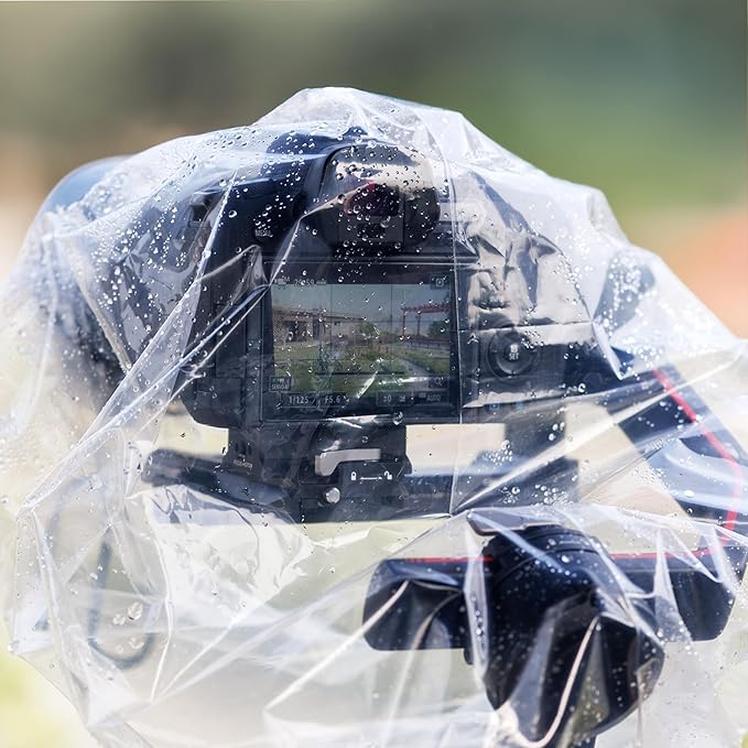 2 Pcs Camera Rain Coat for DSLR Cameras & Stabilizer, Clear Gimbal Stabilizer Rain Cover for DJI RS 4 Pro RS4 RS 3 Mini Pro,RSC 2,RS 2,Ronin-SC S, Weebill 3S,Crane 4 M 3S 2S Plus, Rain & Dust Sleeve