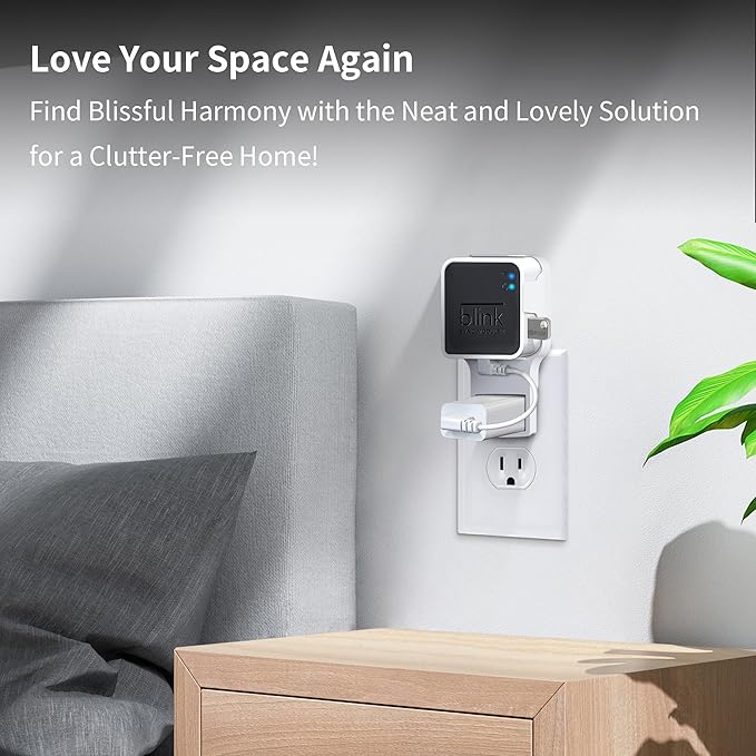 256GB Blink USB Flash Drive & Wall Mount for Blink Sync Module 2 with Short Cable - Save Space - No Messy Wires - Easy Move Mount Bracket Holder for Blink Outdoor Indoor Security Camera (1 Pack)