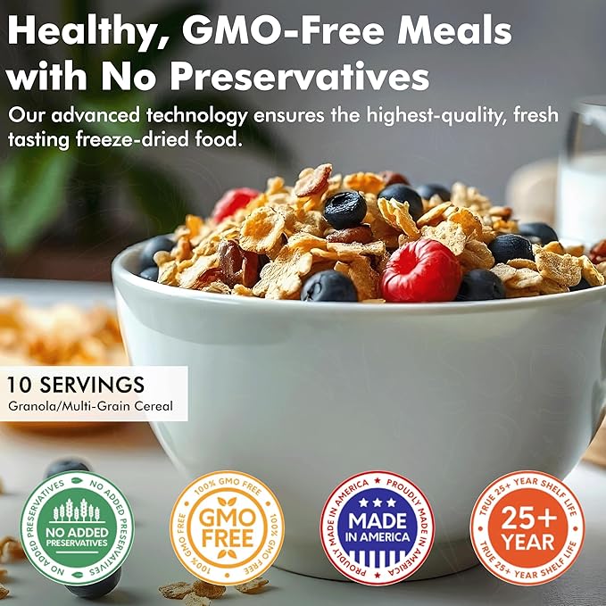 Numanna Family Pack Bucket 5,184 Servings 36-Months Emergency Meal Kit | Easy-to-Prepare, Non-GMO Freeze-Dried Survival Food | Everyday Meals in Resealable Pouches | Made in USA | 25+ Year Shelf Life