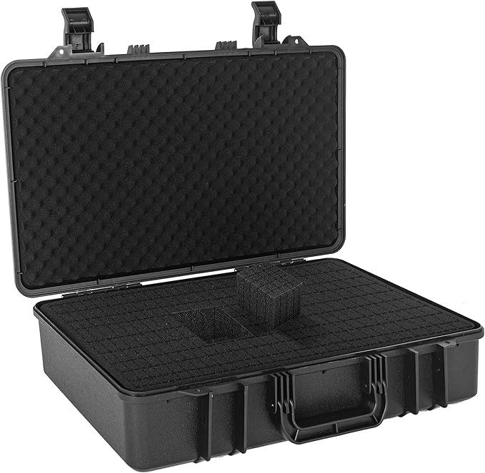 ITHWIU Protective Hard Case Shockproof Water-resistant with Customized DIY Foam Insert fit for Camera, etc, 20.5 X 13.5 X 5.5-Inch