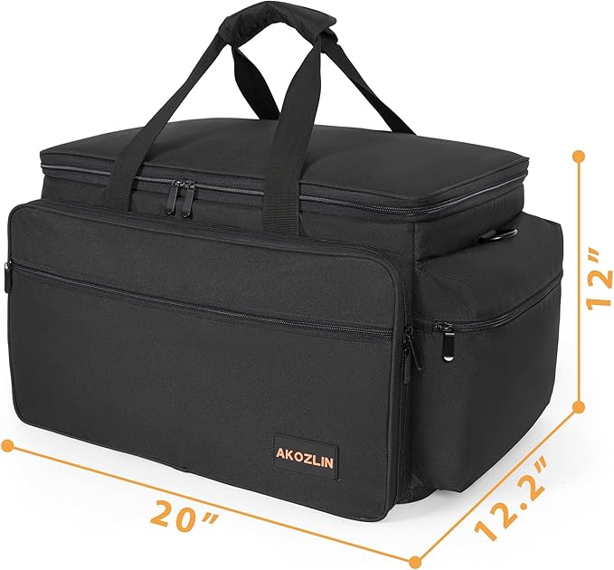 AKOZLIN Cable File Bag with Detachable Dividers for DJ Gear, Sound Instrument Accessories