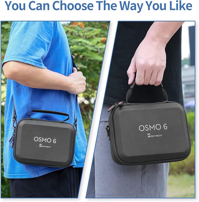 Skyreat Osmo Mobile 6 Case,PU Leather Portable Storage OM 6 Case Shoulder Bag for DJI OM 6 Smartphone Gimbal Stabilizer Accessories