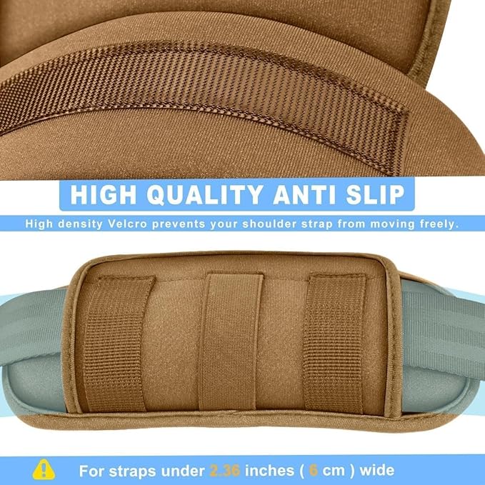 ZINZ 2-Pack Tactical Shoulder Pad, Ultra-Thick Comfort Cushion for Vest Straps, Backpacks, Breathable & Shock-Absorbing,Khaki