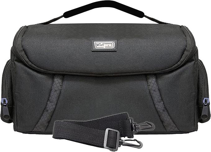 Vidpro DSLR and Video Camera Gadget Bag - Large Protective Case Includes Padded Dividers Handle and Shoulder Strap Compatible with Most Camera Brands Fits 1-2 DSLR Cameras 4 Lenses and Accessories