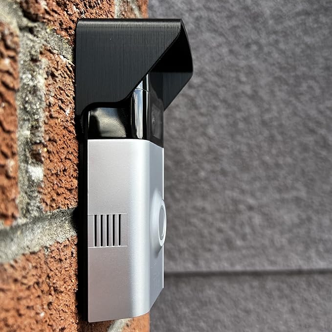 No Drill Rain Cover Compatible with Video Doorbell Battery Doorbell & Older 1/2/3/4 2nd Gen & 3 Plus Rain Shield Anti-Glare Protection Weather Protector Height Adjustable