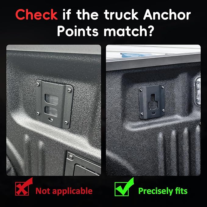 auovo Boxlink Cleats 4 Pack Tie Down Anchors Fit for Ford F150/F250/F350 2015-2025 2026 Truck Bed Tie Down Anchors Replace# FL3Z-99000A64-B