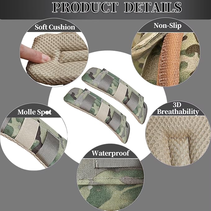 2 Pack Soft Breathable Shoulder Strap Pad guitar strap pad Tactical Vest Shoulder Pad,Mesh Pads with Tactical Gear