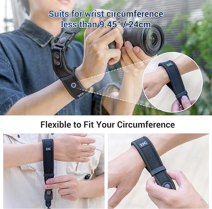 Upgraded Quick Release Soft Neoprene Camera Hand Wrist Grip Strap with Thinner Lanyard for Canon EOS R50 R50 V R100 R7 R10 M50 Mark II Lumix ZS99 S5IIX S5II S1RII S9 for Fuji GFX 100 II Coolpix P950
