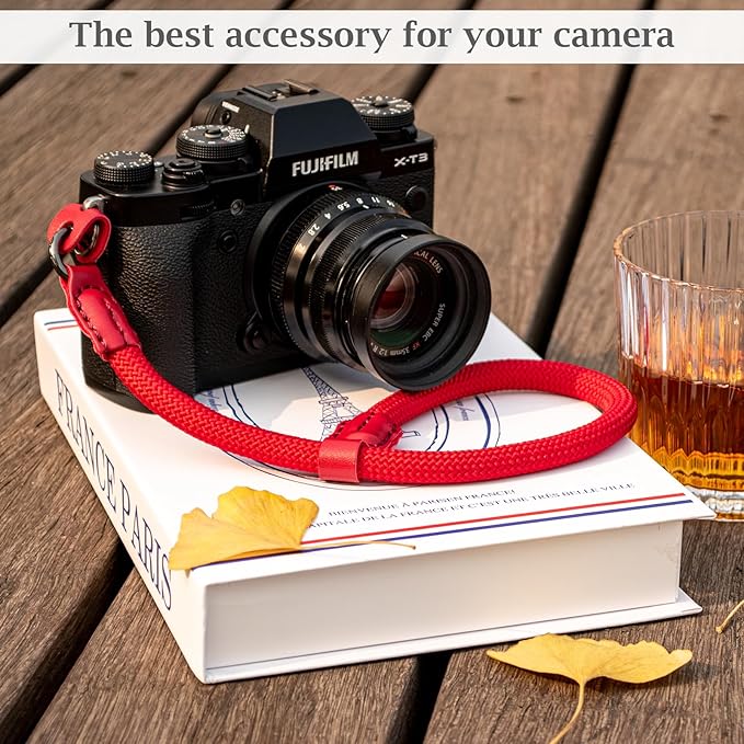 VOVMOEYA Rope Camera Wrist Strap,Camera Hand Strap Compatible with A6400 A6000 A7 IV,for Fujifilm X100V for Nikon Zf Z30 for Canon EOS R6 R7 R8 R10 Camera Wrist Straps for dslr - Red