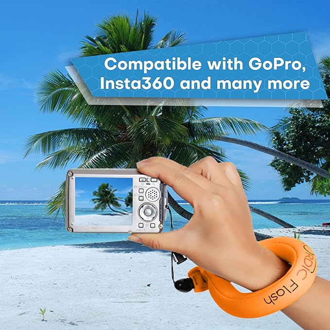 Nordic Flash GoPro Float Strap (2-Pack) – Waterproof Wrist Lanyard for Underwater Camera, Insta360, DJI Action, Fujifilm XT5 - Canon Accessories & Pool Floats