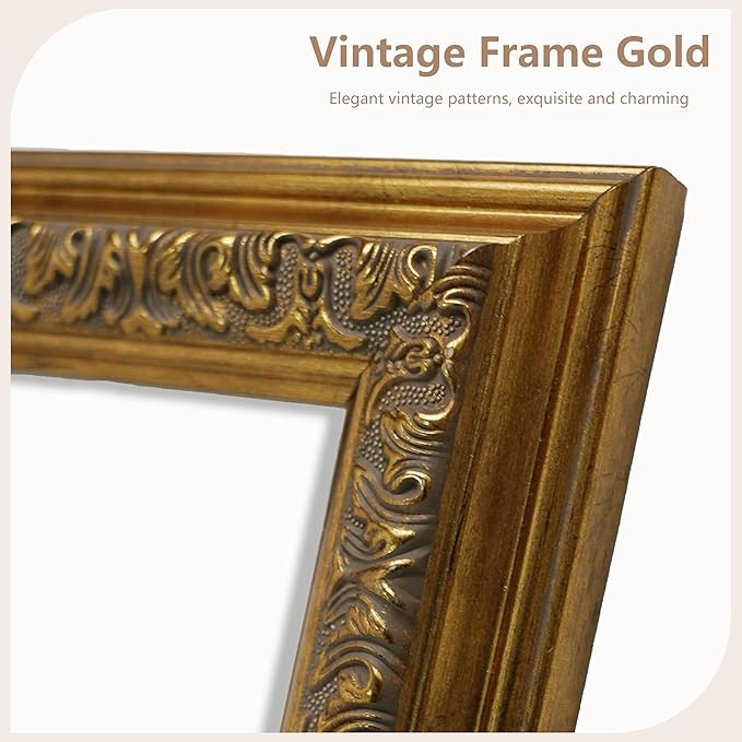VIOLABBEY 16x20 Gold Frame, Vintage Poster Picture Photo Frames Ornate without Mat for Wall Hanging