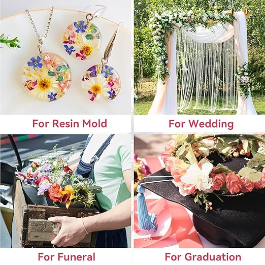 10 LBS Silica Gel Flower Drying Crystals, Reusable Color Indicating Flower Drying Silica with Airtight Container and Brush, DIY Wedding Bouquet Flower Preservation Kit, Fine Bead Size<1mm