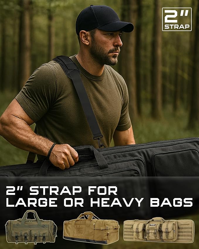 WYNEX Shoulder Strap Pad for Tactical Pouch, Universal Bag Strap with Detachable Thick Pad Single Shoulder Straps Replacement