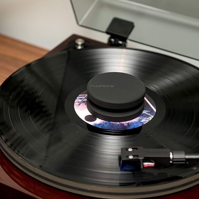 Fluance Vinyl Record Accessory Kit with Record and Stylus Anti-Static Carbon Fiber Brushes and Record Weight (VB52RW03)