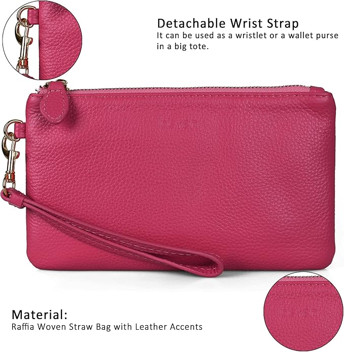 befen Genuine Leather Wristlet Clutch RFID Blocking Bag Cell Phone Wallet Purse Wristlet Wallet Purses and Handbags for Women