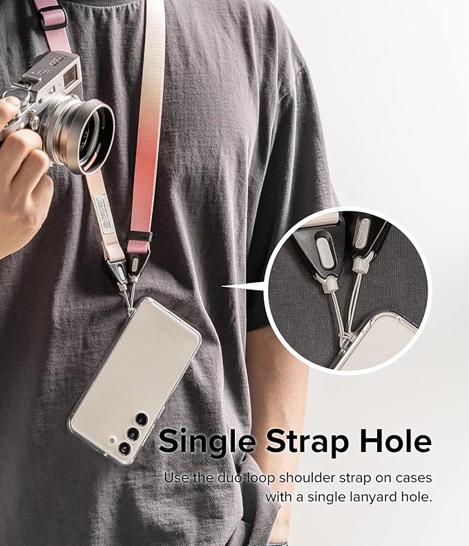 Ringke Shoulder Strap for Camera and Phone Strap, Designed for iPhone 17 Case, Adjustable Sturdy Universal Crossbody Lanyard - Aloha Sunset