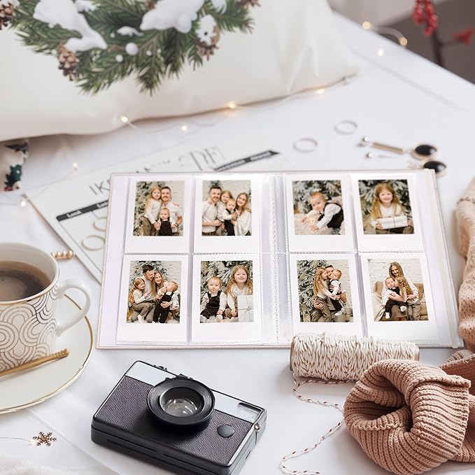 Vienrose Mini Polaroid Photo Album Book 208 Photos 2x3 Inch Pictures for Fujifilm Instax Mini 7s 8 9 11 25 26 40 50s 90 Evo Z2300 Instant Camera, Polaroid Snap Grass Green 1 Pack