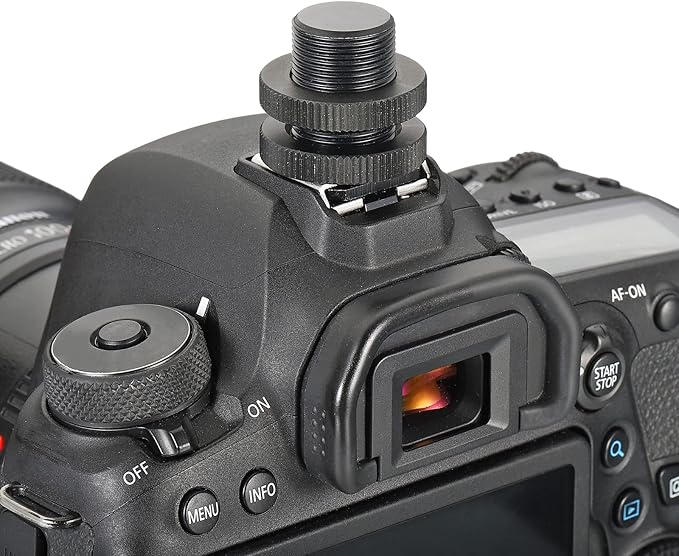 PATIKIL Male 5/8" to Female 1/4" Camera Hot Shoe Mount, Flash Cold Shoe Mount Tripod Screw Adapter for DSLR Rig, Black