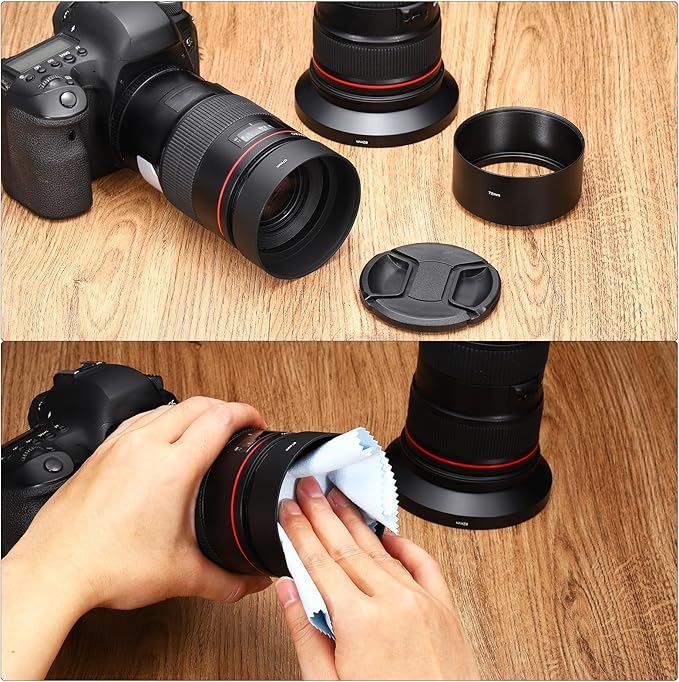 PATIKIL 72mm Lens Hood, Standard Focus Frosted Surface Anti-Reflective Inside Hood for Camera Lens, Black for Nikon, for Fujifilm, for Pentax, for Leica