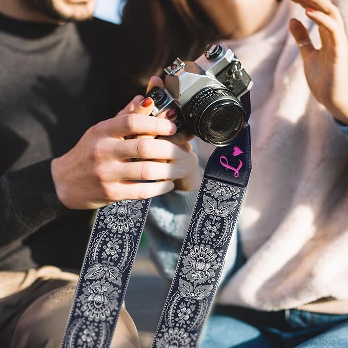 Art Tribute Camera Strap for All DSLR and Mirrorless Cameras. Add Your Name Or Initials Make It a Personalized Gift