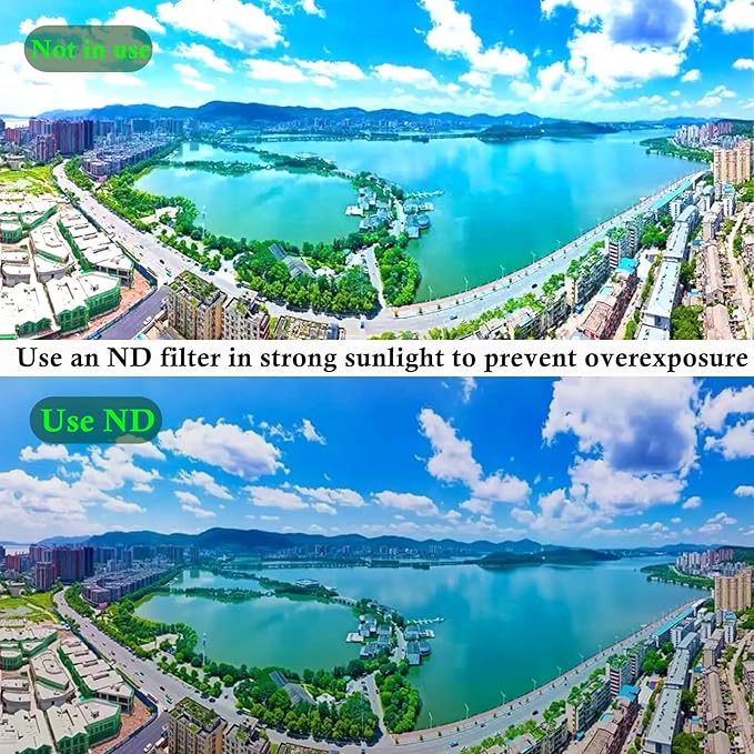 52mm Clip-on ND 2-400 Phone Lens Filter for iPhone16 15 14 13 12 11,Samsung BLU, Motorola, Xiaomi and Other Smart Phones.Neutral Density Used for reducing Light and for time-Lapse Photography.