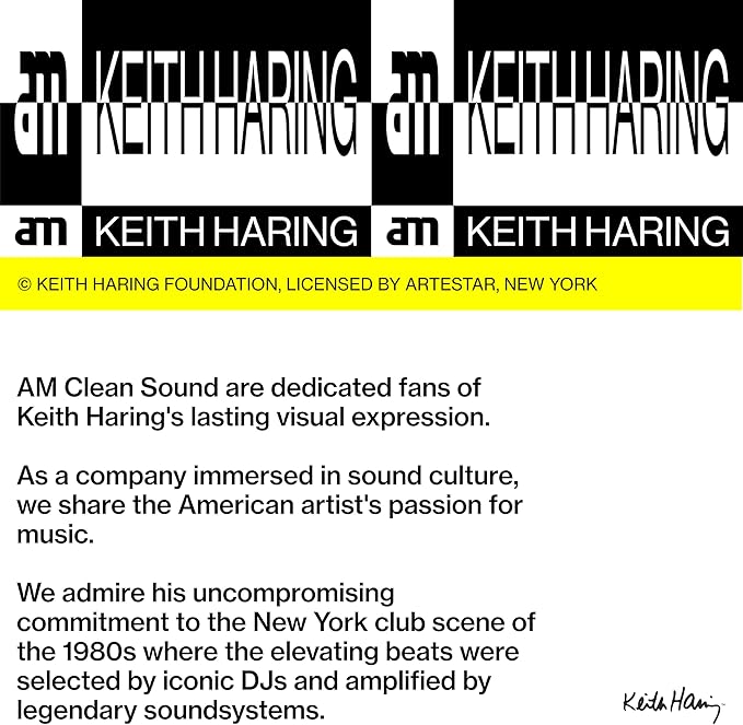 am Vinyl Record Cleaner Brush – Ultra-Fine Carbon Fiber Anti-Static Brush for Vinyl Records – Must-Have Record Player Accessory for Removing Dust, Reducing Friction & Preserving LP Sound, Keith Haring