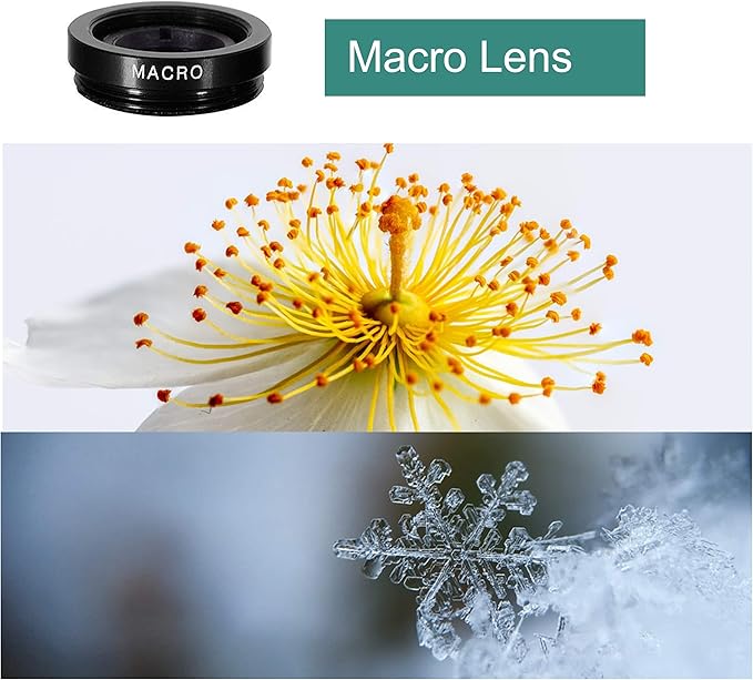 Phone Lens,by Ailun,3 in 1 Clip on 180 Degree Fish Eye Lens+0.65X Wide Angle+10X Macro Lens,Universal HD Camera Lens Kit for Mobile Phone,Cellphone,Smart Phone