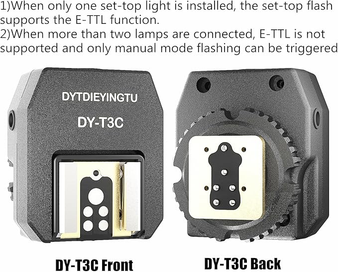 DY-T3C Set Style Multi-Functional hot Shoe Adapter, Single-Lens Reflex Camera Universal Flash Expansion Accessory/ Also Applicable Mini Camera Flash Height-Increasing Conversion Accessories