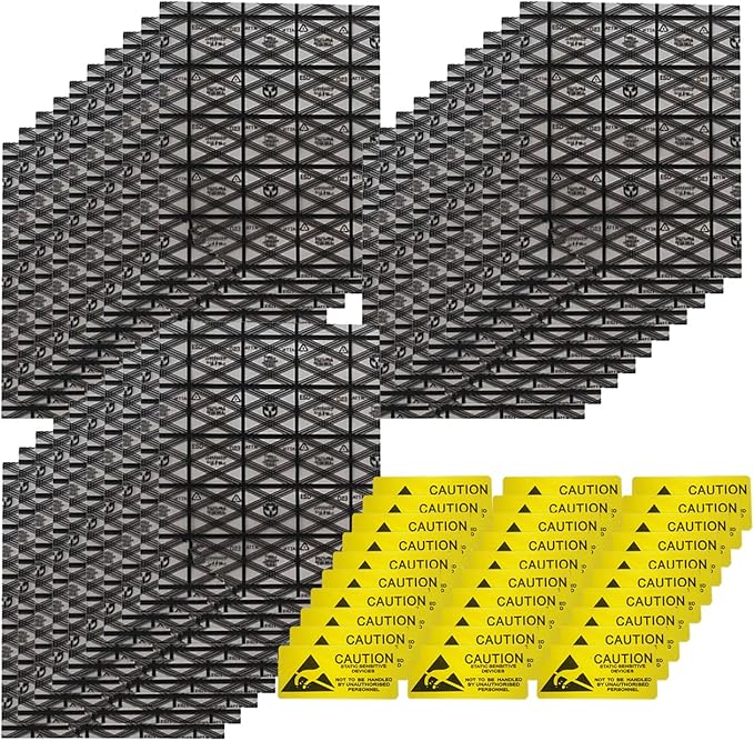 Antistatic Bags ESD Shielding Bag with Anti-Static Labels for Hard Drive SSD HDD Motherboard Video Card RAM Electronic Devices (Motherboard Bag-30pcs)
