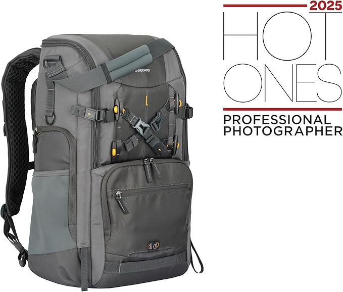 VANGUARD Alta Sky 62 Camera Backpack for up to 600 mm lens attached to a DSLR or Full-Frame Mirrorless Body