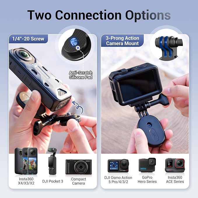 Strong Magnetic Mount Stand for Insta360 X5 X4 OSMO 360,Detachable Magnetic Camera Mount for Insta360 X5 X4 X3 GO Osmo 360 Pocket3 Action 5Pro Hero13 & More,Compact Magnet Steering Holder Bracket Base