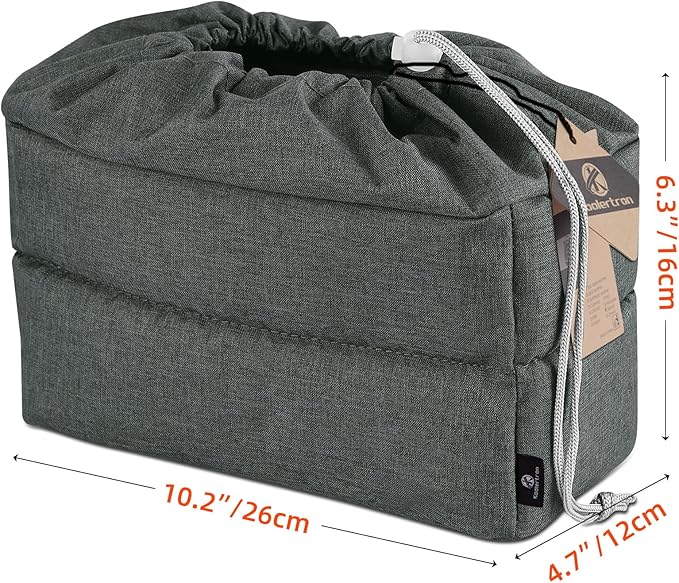 Koolertron Waterproof DSLR Camera Bag with Removable Insert, Adjustable Compartments, Fits in Camera Bags - Protective Case for DSLR/SLR Cameras & Accessories