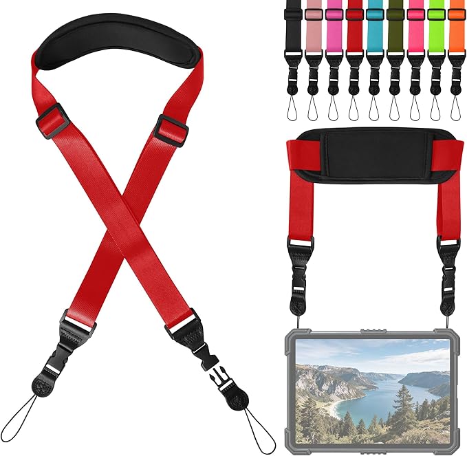 Padded iPad Binocular Camera Shoulder Strap, Nylon Neck Lanyard Strap for Tablet Case Crossbody Laptop Luggage Bag