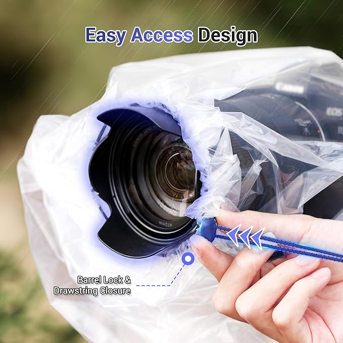 2 Pcs Camera Rain Coat for DSLR Cameras & Stabilizer, Clear Gimbal Stabilizer Rain Cover for DJI RS 4 Pro RS4 RS 3 Mini Pro,RSC 2,RS 2,Ronin-SC S, Weebill 3S,Crane 4 M 3S 2S Plus, Rain & Dust Sleeve