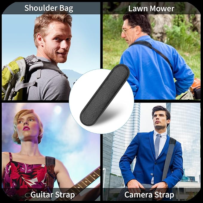 2 Pack Breathable Universal Strap Pads, Silica Gel Guitar Strap Pads, Help Relieve Shoulder Pain (Anti-Slip Texture)