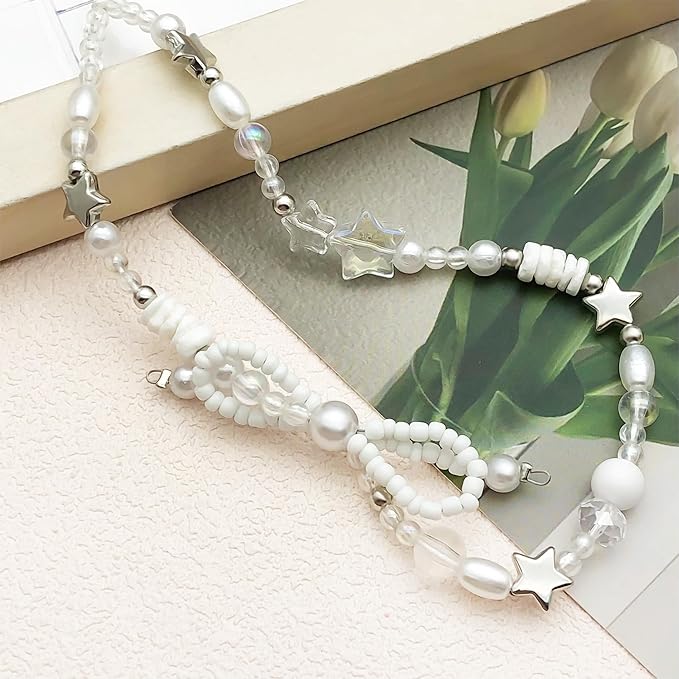 Beaded Camera Wrist Strap Cute Digital Camera Charm Lanyard Phone Chain Keychain Beaded Phone Lanyard Bag Charm