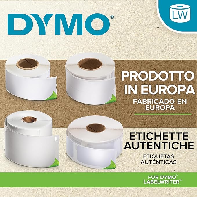 Dymo S0947420 LabelWriter 4XL High Capacity Large Shipping Labels, 102 x 59 mm, 2 Rolls of 575 - Black Print on White