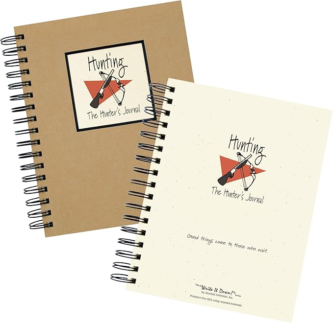 Write it Down series by Journals Unlimited, Guided Journal, Hunting, The Hunter's Journal, Full-size 7.5"x 9", Kraft Hard Cover, Made in USA