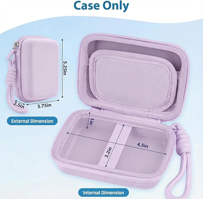 Roseliya Digital Camera Case Compatible with VAHOIALD FHD 1080P/ for CAMKORY Digital Point and Shoot/for KODAK PIXPRO FZ45-BK 16MP Vlogging/for IWEUKJLO/for Nsoela, Holder for SD Card More (Purple)