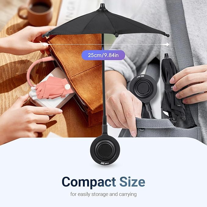 Magnetic Phone Umbrella for Sun,Outdoor Phone Sun Shade Shield with Flexible Angle Design & Rotatable Phone Ring,Umbrella for iPhone 17 Air 16 15 14 13 Pro Max Plus,Mag-Safe Case &All Phone Anti-Glare