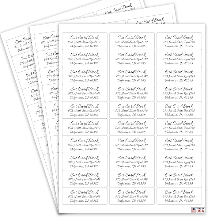 Personalized Return Address Labels - Simple Unique Design - Available in White, Clear, Kraft, Gold, or Silver Labels -120 Labels - 120 Envelope Seals Included - Made in The U.S.A. (White)