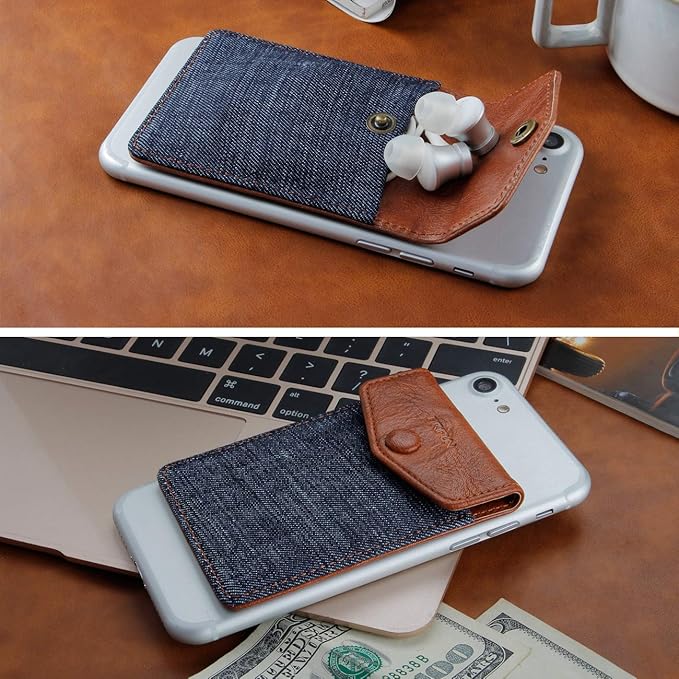 Ultra-Slim Self Adhesive Credit Card Leather Wallet