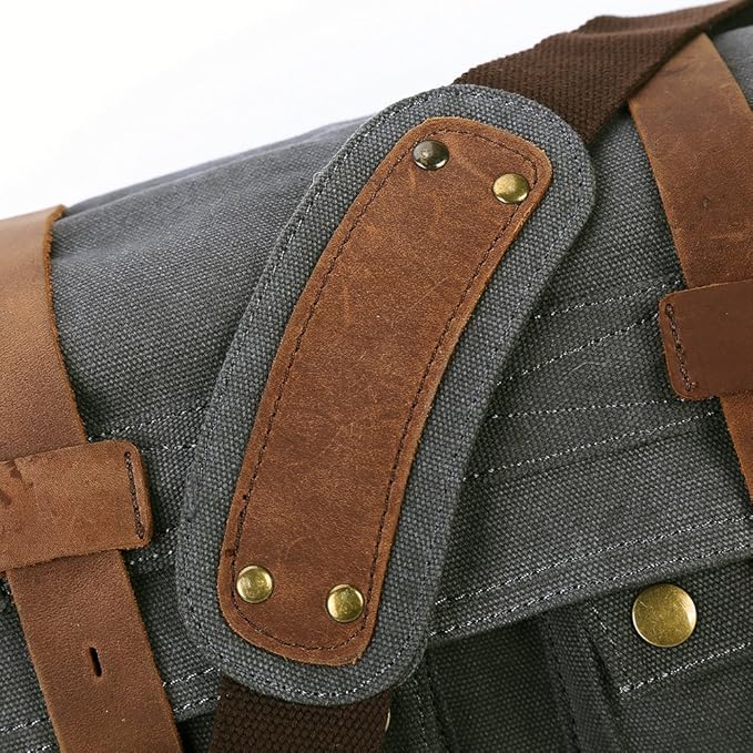 Men's Lightweight Vintage Waterproof Canvas DSLR SLR Shockproof Camera Shoulder Messenger Bag Sling Bag