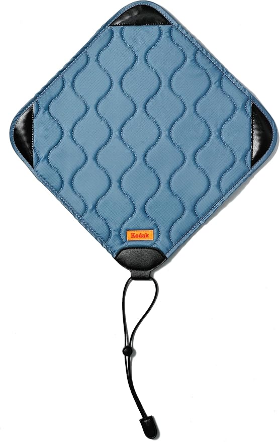 KODAK Camera Wrap Size M 31x31cm - Water-Resistant, Anti-Scratching and Dust-Free Protective Cloth for Mirrorless Camera, Compact Camera, Prime Lens (Steel Blue) [ONE item]