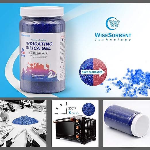 Silica Gel 6 LBS, Indicating Silica Gel (Blue to Pink), Reusable Silica Gel Desiccant Dehumidifier